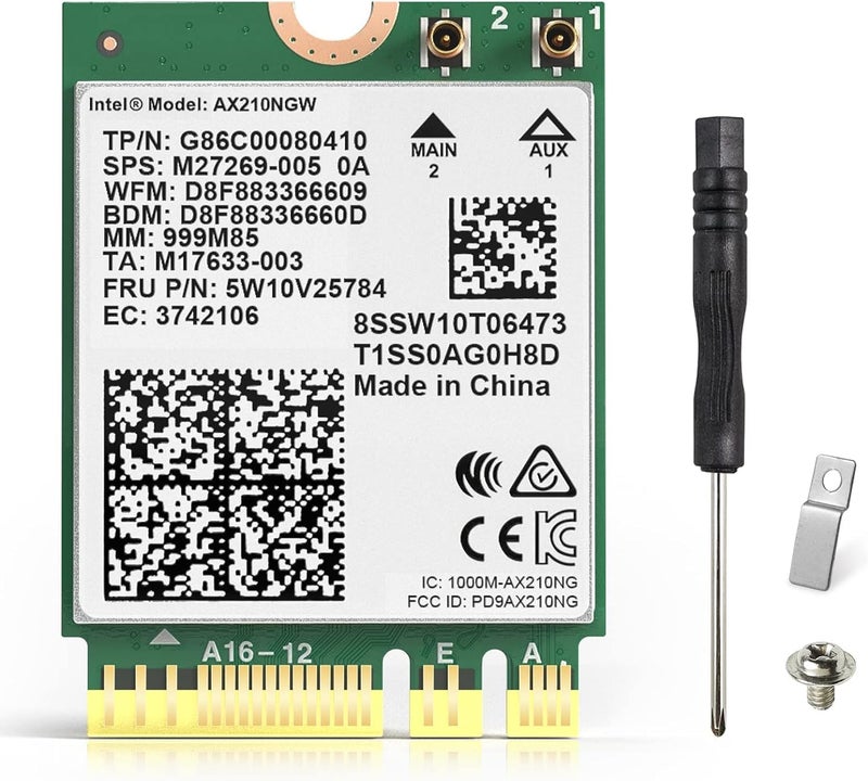 EDUP WiFi 6E AX210 NGW Wireless Card, Intel Laptop Network Adapter with Bluetooth 5.3, Tri-Band 5400Mbps WiFi Module, M.2/NGFF 2230 WiFi Chip, MU-MIMO, Supports Windows 10/11 (64-Bit) - Image 1